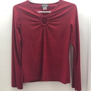 Red glittery top